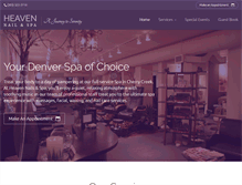 Tablet Screenshot of heavennailspa.com